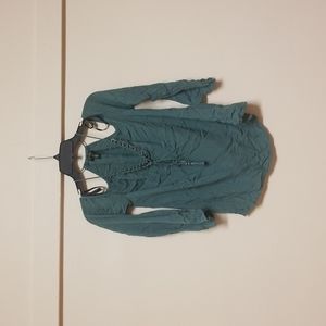Faded forest green blouse